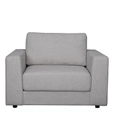 Elizabeth 2 Piece Stain-Resistant Fabric Oversized Armchair and Ottoman Set