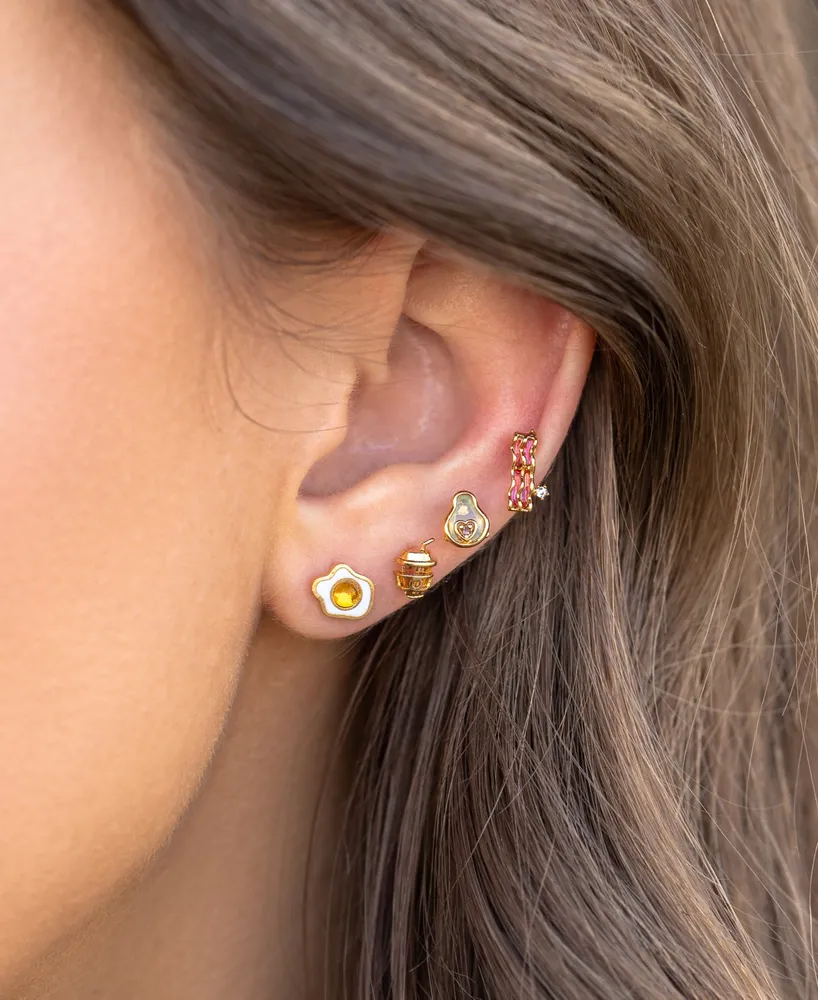 Girls Crew Crystal Multi-Color Thanks a Brunch Stud Earring Set