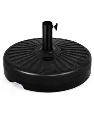Costway 20'' Round 23L Water Filled Umbrella Base Stand Self-filled Patio Furniture