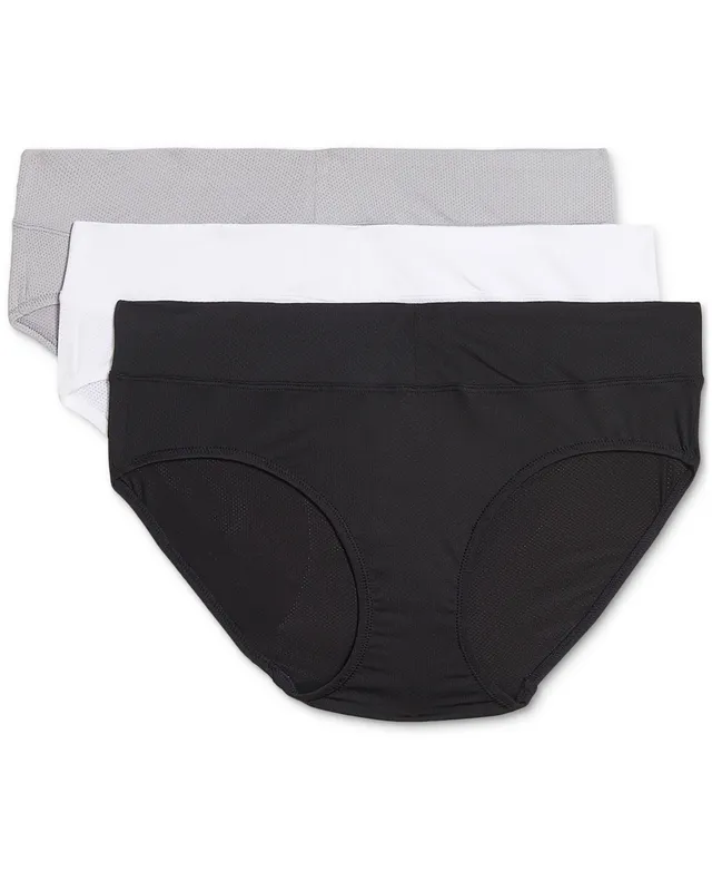 Warner's Women's 3-Pk. No Pinching No Problems Mesh Microfiber Brief  Underwear RS4963WP - Macy's