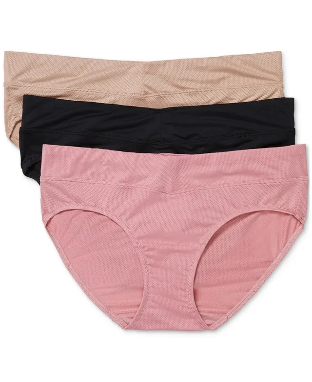 Warner's Women's 3-Pk. No Pinching No Problems Mesh Microfiber Hipster  Underwear RU4963WP - BLACK / WHITE / PLATINUM - ShopStyle Panties