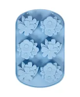 Wilton Silicone Mold, Floral Party, 6 Cavity