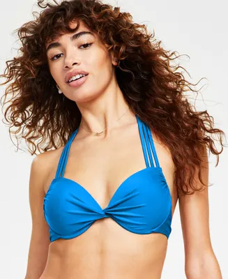 Salt + Cove Juniors' Strappy Underwire Push-Up Bikini Top, Created for Macy's