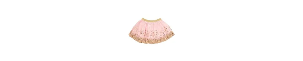Baby Girl's Gold Blush Sequin Tutu Skirts