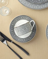 Noritake Infinity Graphite 4 Piece Saucer Set, Service for 4