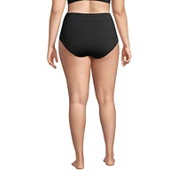 Lands' End Plus Tummy Control High Waisted Bikini Swim Bottoms