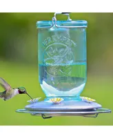 Woodstream Corp Perky Pet 785 32 Oz Capacity Blue Mason Jar Hummingbird Feeder