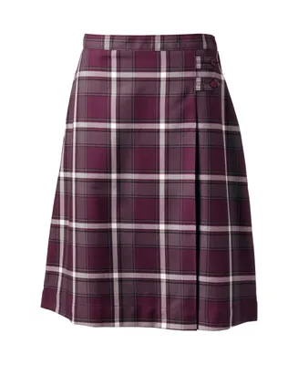 Lands' End Women's School Uniform Plaid A-line Skirt Below the Knee