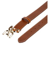 Sam Edelman Women's Slim Double-e Plaque Buckle Belt