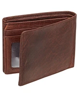 Mancini Men's Buffalo Rfid Secure Left Wing Billfold Wallet