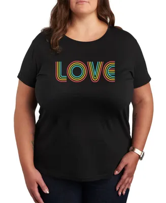 Hybrid Apparel Trendy Plus Pride Love Graphic T-shirt