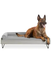 TailZzz Asher Wooden Pet Bed with Mattress | to Pet Bed with Mattress | Elevated Pet Bed | Greenguard Gold Certified Wooden Pet Bed