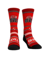 Men's and Women's Rock 'Em Socks New Jersey Devils Team Slogan Crew Socks