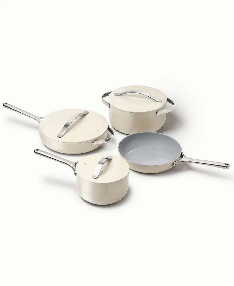 Caraway Aluminum Non-Toxic Ceramic Non-Stick 7 Piece Cookware Set
