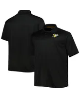 Men's Black Pittsburgh Penguins Big and Tall Team Color Polo Shirt