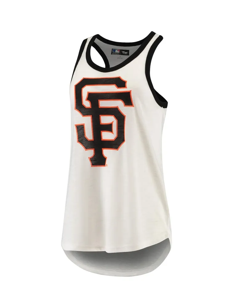 Women's G-iii 4Her by Carl Banks White San Francisco Giants Tater Racerback Tank Top