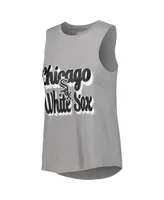 Women's Concepts Sport Heather Black, Gray Chicago White Sox Wordmark Meter Muscle Tank Top and Pants Sleep Set