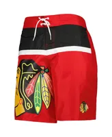 Men's Starter Red Chicago Blackhawks Sea Wind Swim Trunks