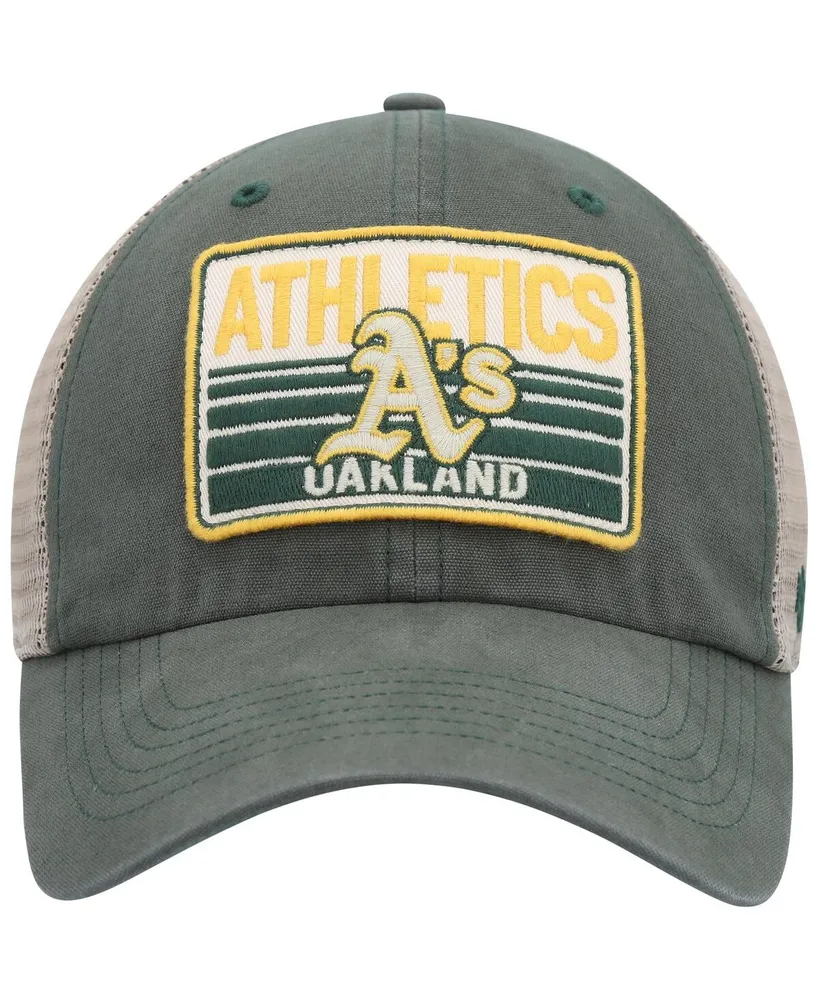 Men's '47 Brand Green Oakland Athletics Four Stroke Clean Up Trucker Snapback Hat