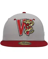 Men's New Era Gray Wisconsin Timber Rattlers Authentic Collection Road 59FIFTY Fitted Hat