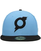 Men's New Era Light Blue Omaha Storm Chasers Authentic Collection Team Alternate 59FIFTY Fitted Hat