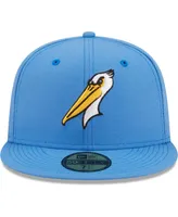 Men's New Era Light Blue Myrtle Beach Pelicans Authentic Collection 59FIFTY Fitted Hat