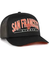 Men's '47 Brand Black San Francisco Giants Backhaul Foam Trucker Snapback Hat