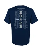 Preschool Boys and Girls Navy UConn Huskies 2023 Ncaa Men's Basketball National Champions Bracket T-shirt