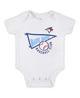 Newborn and Infant Boys and Girls Powder Blue, White, Heather Gray Toronto Blue Jays Biggest Little Fan 3-Pack Bodysuit Set