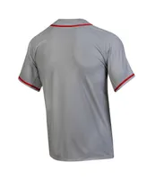 Men's Under Armour Gray Maryland Terrapins Replica Baseball Jersey