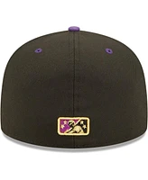 Men's New Era Black, Purple Lowriders De Fresno Copa La Diversion 59FIFTY Fitted Hat