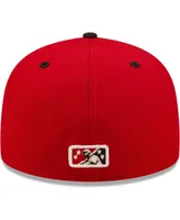 Men's New Era Red, Black Murcielagos De Louisville Copa La Diversion 59FIFTY Fitted Hat