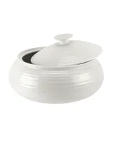 Portmeirion Sophie Conran White Low, Covered Casserole, 6 pt.