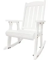 Wooden Rocking Chair with Comfortable Backrest Inclination