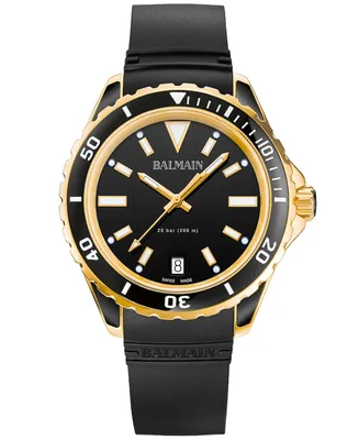 Balmain Women's Swiss Ophrys Black Rubber Strap Watch 39mm