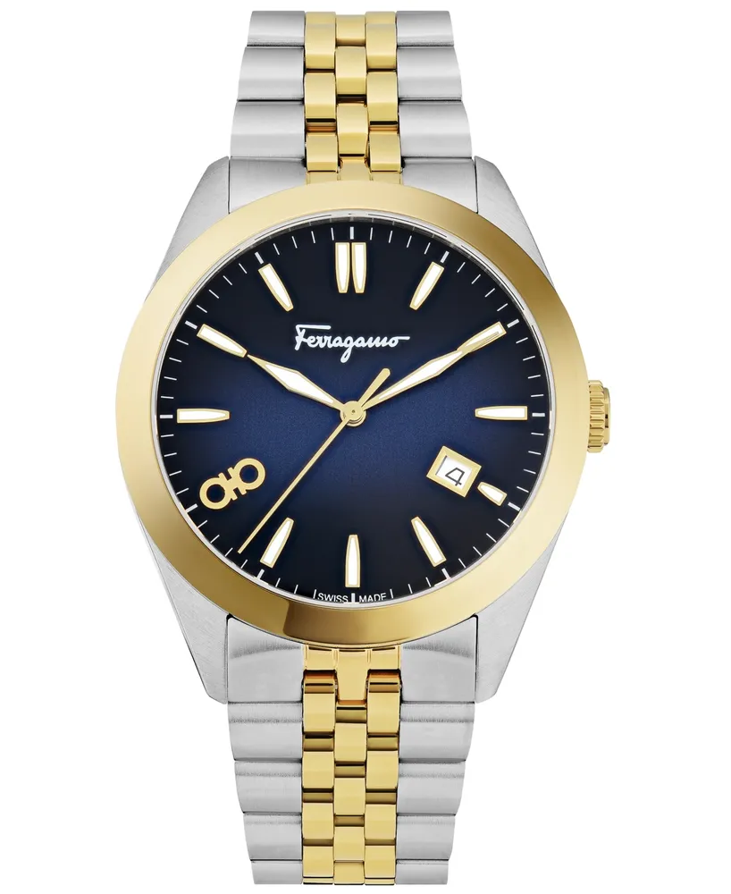 Salvatore Ferragamo Men's Swiss Classic Two-Tone Stainless Steel Bracelet Watch 42mm