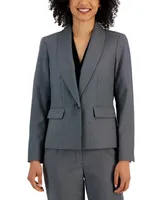 Le Suit Women's Shawl-Collar One-Button Mid-Rise Pantsuit