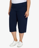 Alfred Dunner Plus Classic Allure Stretch Clamdigger Capri Pant