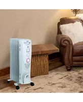 Optimus Portable 7 Fins Oil Filled Radiator Heater with Timer