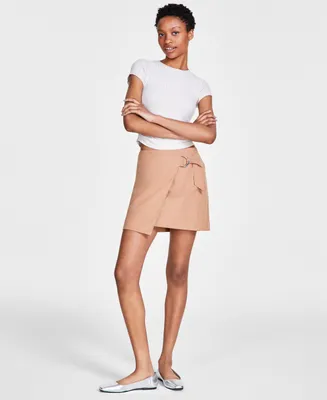 Calvin Klein Jeans Women's High-Waist Twill Wrap Skirt