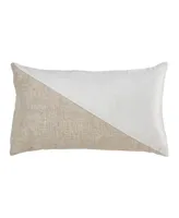 Saro Lifestyle Velvet-Like Geometric Decorative Pillow, 12" x 20"