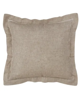 Saro Lifestyle Hemstitch Trimmed Decorative Pillow, 18" x 18"