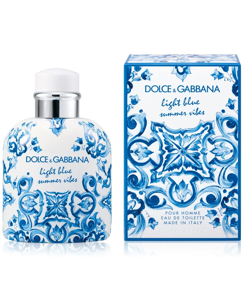 Dolce&Gabbana Men's Light Blue Summer Vibes Pour Homme Eau de Toilette Spray, 4.2 oz.