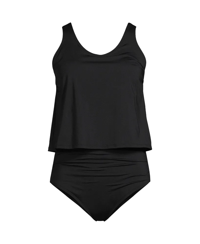 Nightshade Handkerchief Faux Tankini Swimsuit