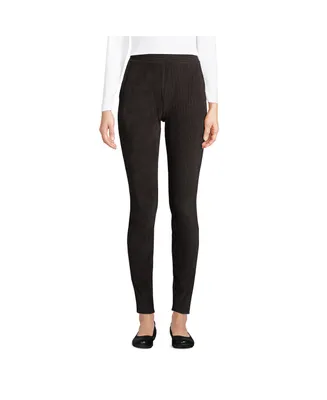 Lands' End Women's Sport Knit High Rise Corduroy Leggings