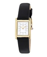 Porsamo Bleu Women's Karolina Diamond Genuine Leather Band Watch 1082AKAL