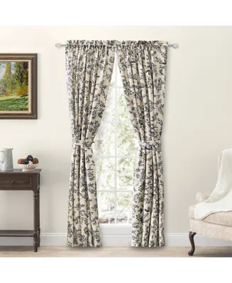 Ricardo Waverly Gardens Tailored Curtain Panel Pair with tiebacks 84"W x 72"L