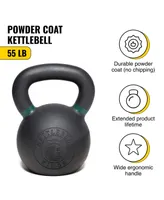 Kettlebell Kings Powder Coated Kettlebell Weights (55LB) For Women & Men | Durable Coating for Grip Strength, Rust Prevention, Longevity | American St