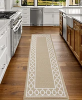 Jean Pierre Christine Trellis Border Tufted Runner Rug
