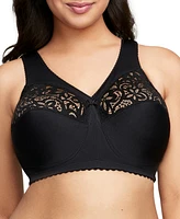 Women's Full Figure Plus MagicLift Cotton Wirefree Support Bra 1001